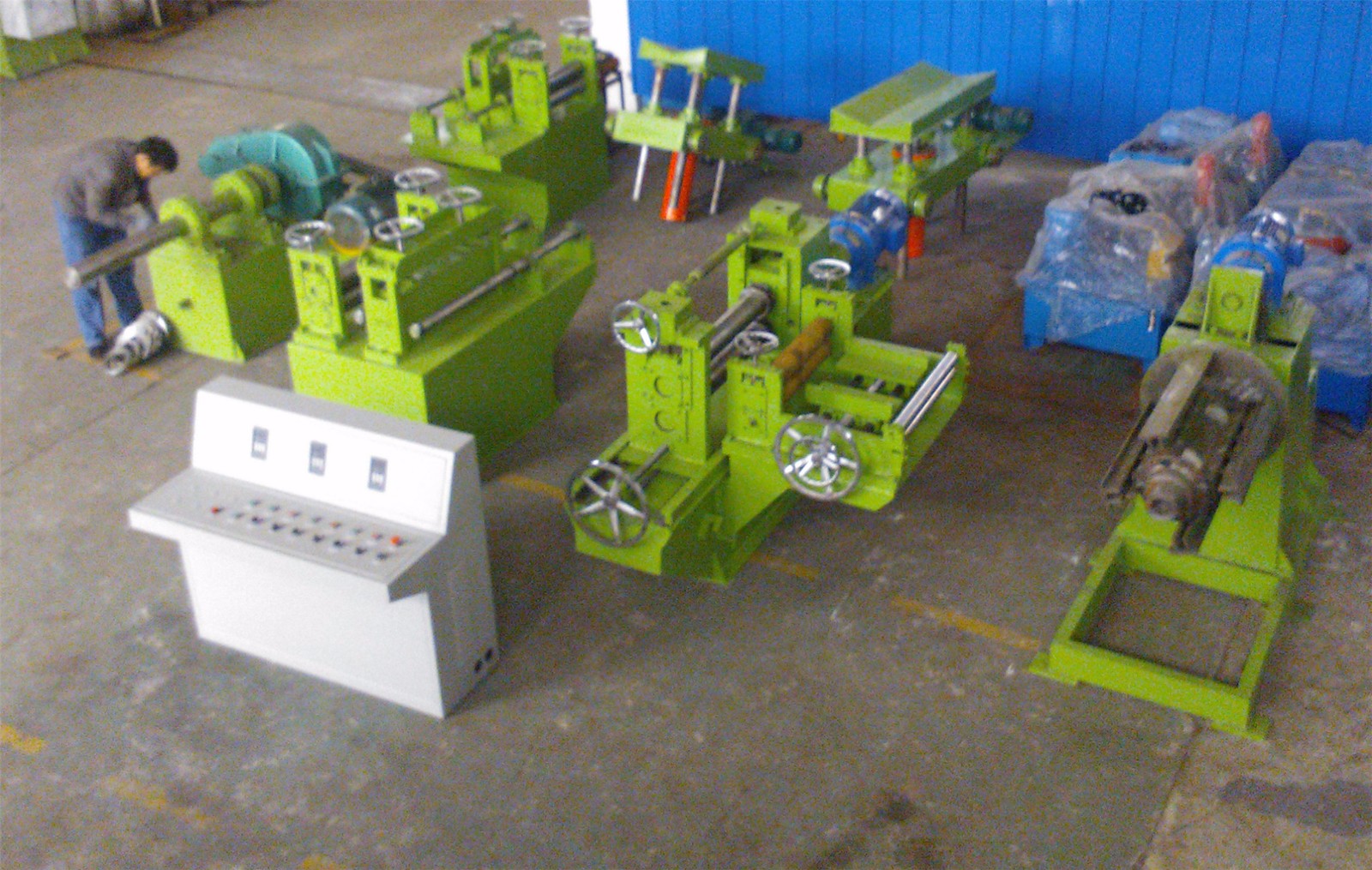 Slitting Manual, Linea corte longitudinal manual